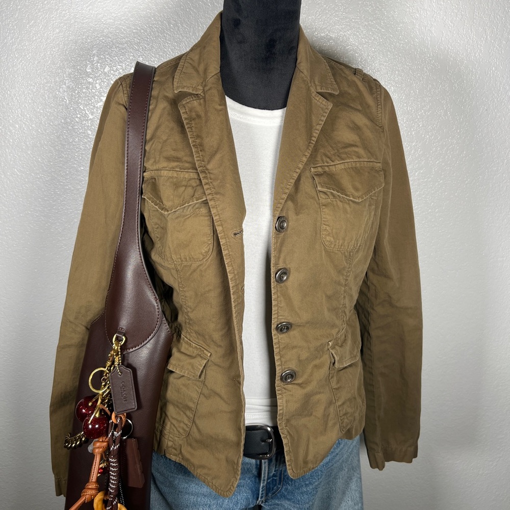 Vince Khaki Button-Up Shirt